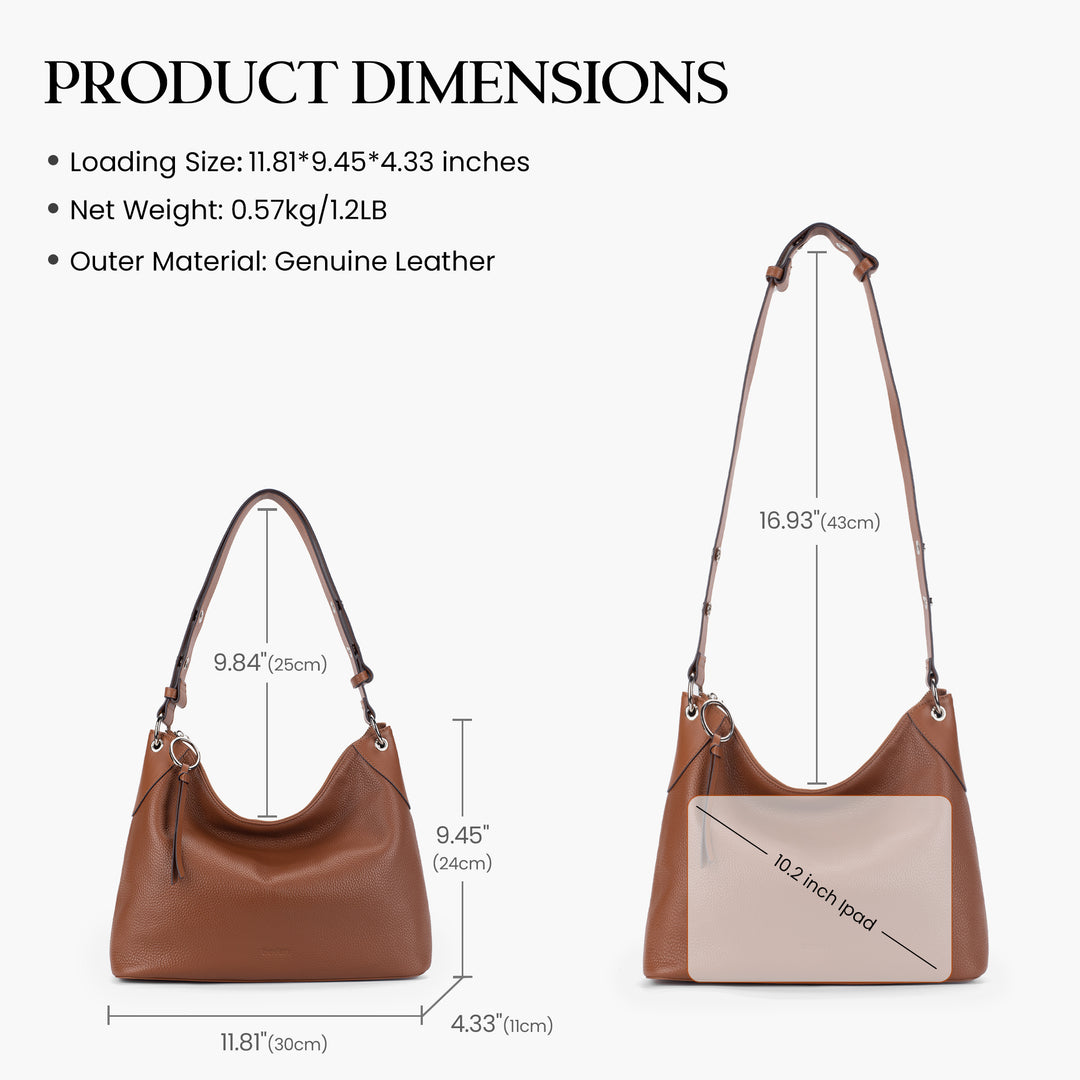 Befen Leather  Hobo Bag Standout Strap