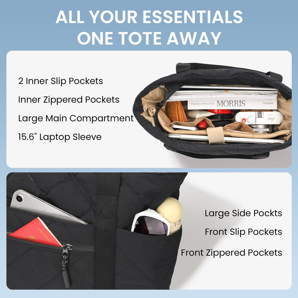 befen Laptop Puffer Tote Bag