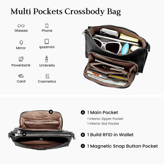 Befen RFID Blocking Leather Handbag