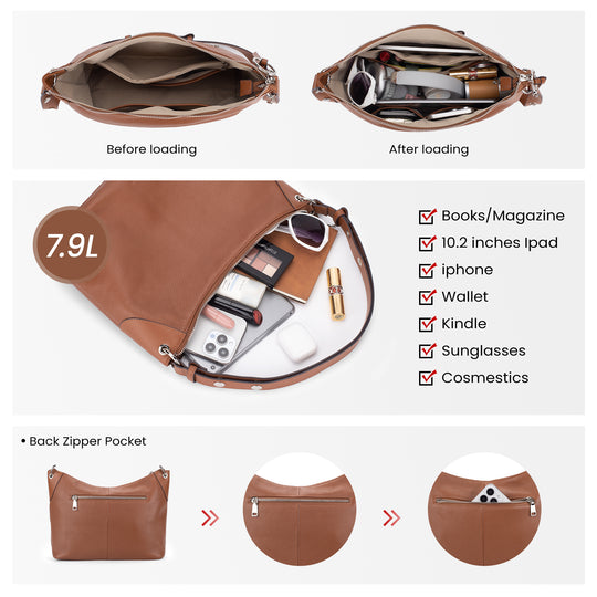 Befen Leather  Hobo Bag Standout Strap