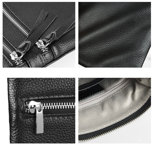 befen Multi-zip Pocket Leather Bag