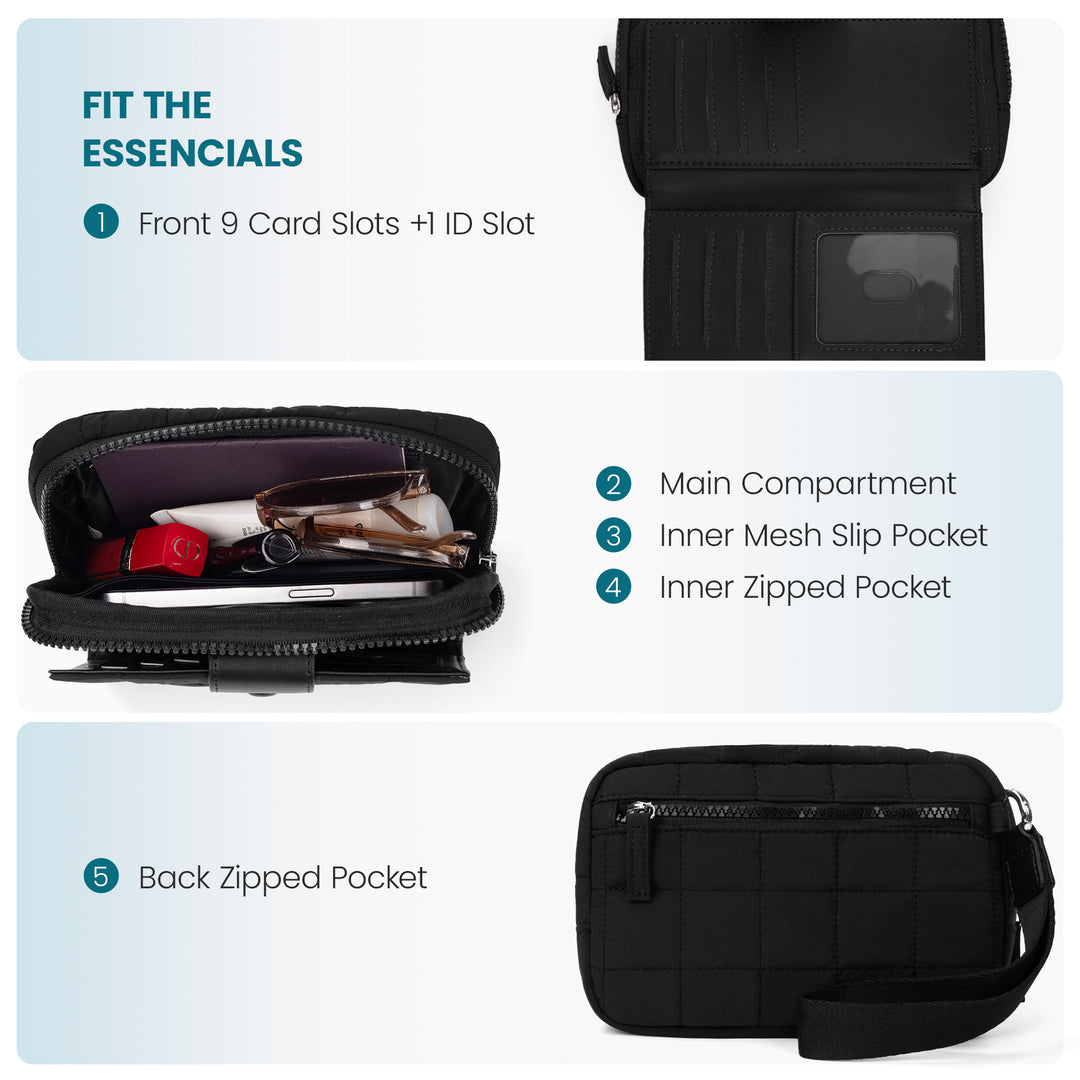 befen RFID Wristlet Wallet