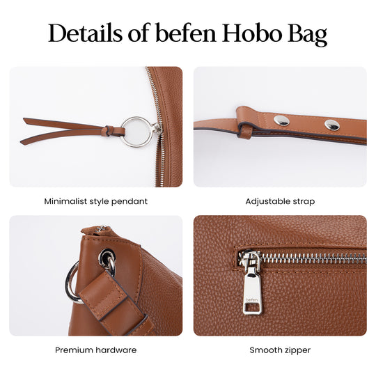 Befen Leather  Hobo Bag Standout Strap