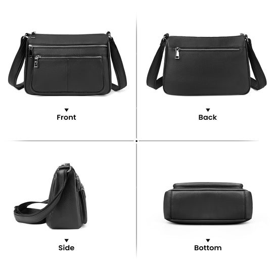 befen Shoulder Bags with Multi Zipper Pockets