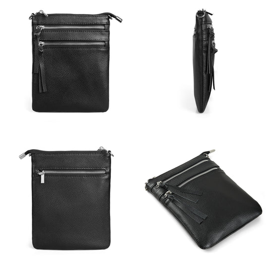 befen Multi-zip Pocket Leather Bag