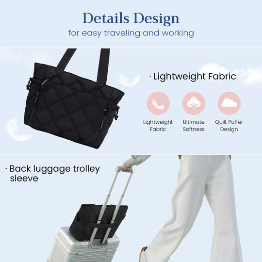 befen Tote Bag with 15.6 inch Laptop Pocket