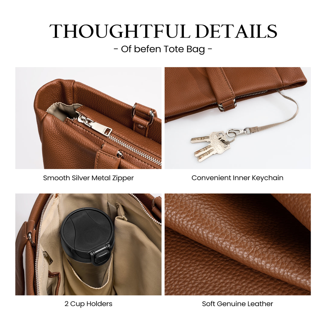 Befen Professional Leather Laptop Tote