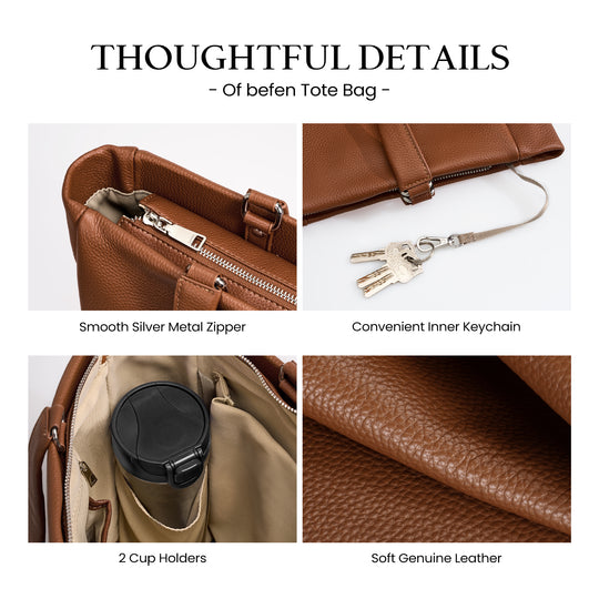 Befen Professional Leather Laptop Tote