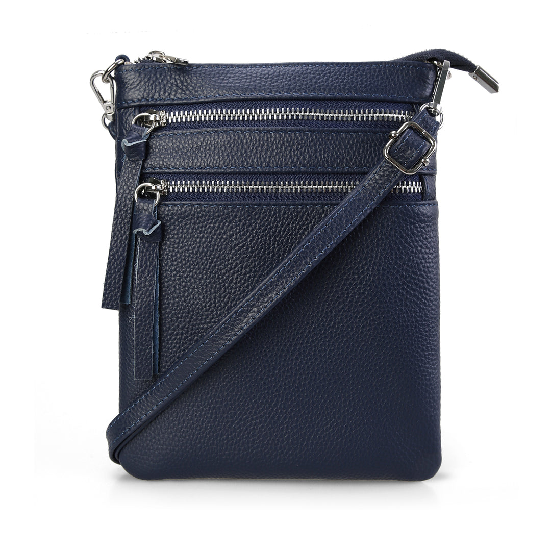 befen Multi-zip Pocket Leather Bag