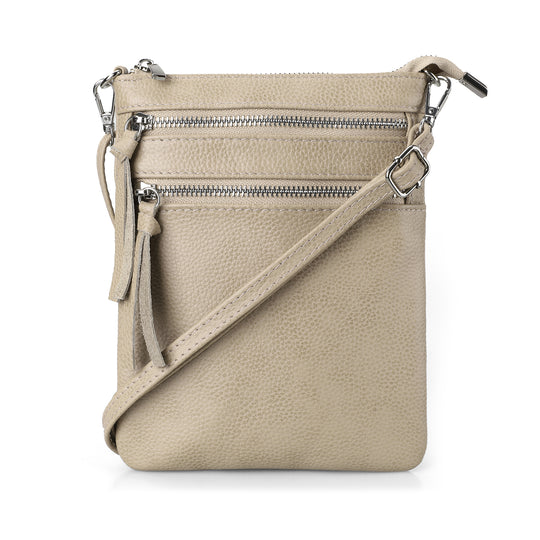 befen Multi-zip Pocket Leather Bag